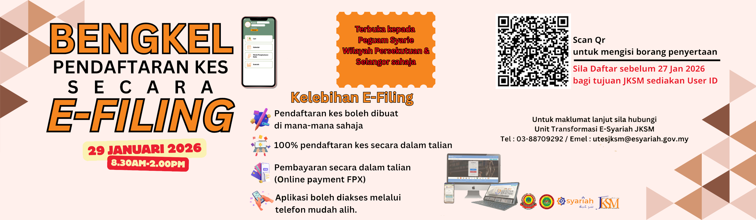 Banner - Bengkel Pendaftaran Kes Secara Efiling